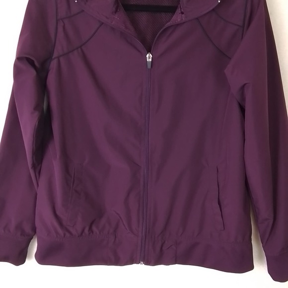 Champion Track Jacket Windbreaker Size Medium in Purple - Picture 5 of 14